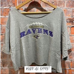 Custom crop Baltimore Ravens top